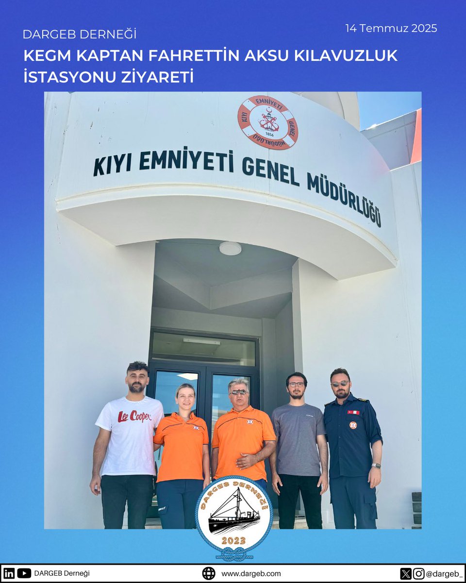 dargeb_'s tweet photo. DARGEB Derneği adına bugün İstanbul’da yeniden faaliyete başlayan Kaptan Fahrettin Aksu Kılavuzluk İstasyonu’nu ziyaret etme fırsatı bulduk. 

Bizleri içtenlikle karşılayan tüm büyüklerimize teşekkür ederiz. 

Yeni istasyonun hayırlı olmasını diliyor, emniyetli seyirler diliyoruz https://t.co/e8HUol3LZu