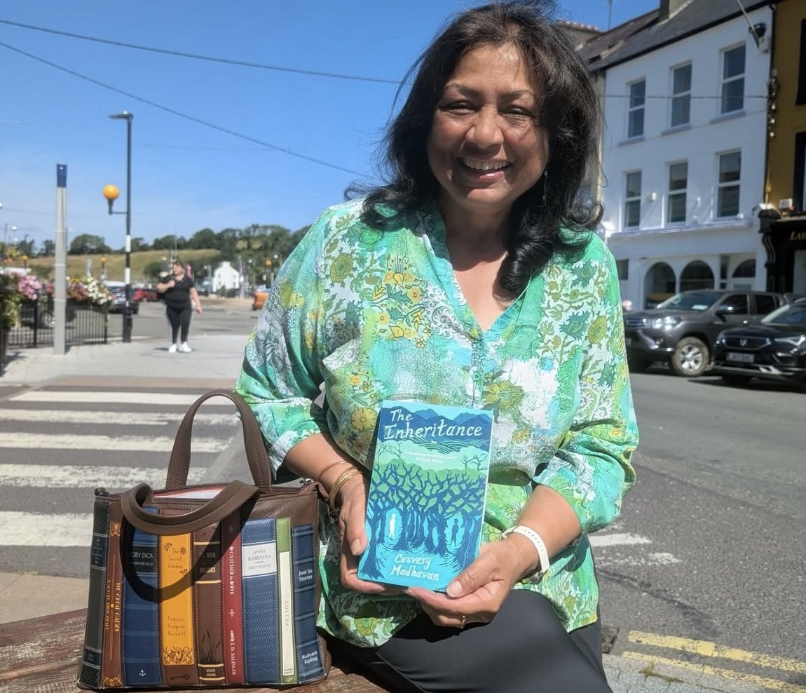 Got to show off my bag and book in Bantry! <a href="/wcorklitfest/">West Cork Literary Festival</a> #WCLF2025