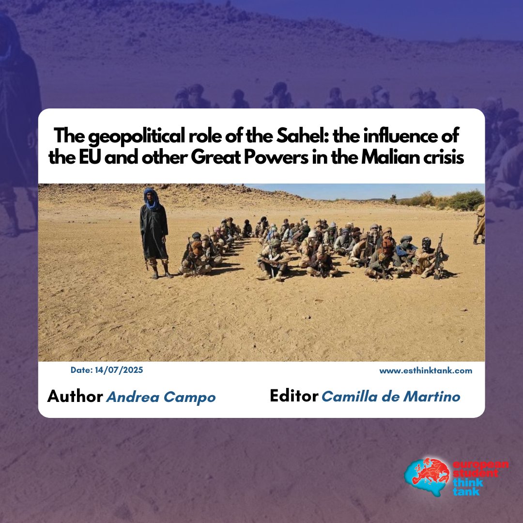 This article analyses how interventions of Great Powers shaped regional security governance in Mali and highlights the limitations of external strategies in producing sustainable peace.

✍️Andrea Campo
🔗esthinktank.com/2025/07/14/the…