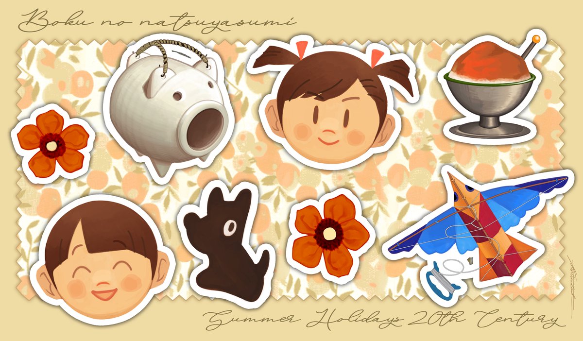 Boku stickers, featuring Shirabe Sorano!! 🐖

#ぼくなつ #bokunonatsuyasumi