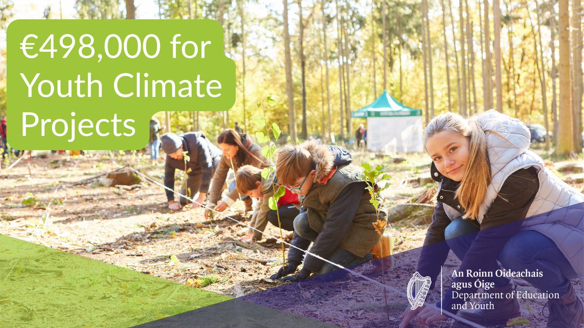 Education_Ire's tweet image. Minister for Education and Youth, Helen McEntee TD has today, (14 July 2025), announced almost €500,000 in funding for ten youth-led climate justice projects happening across Ireland in 2025.
gov.ie/en/department-…