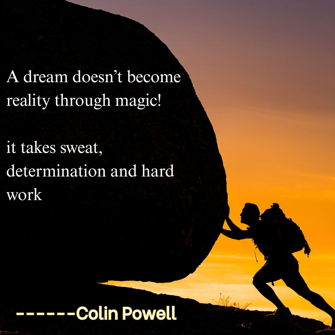 🎯 This week — don’t wish for it. Work for it.

But few are ready for the early mornings, late nights, and silent sacrifices it demands.

#Magic won’t build it! Momentum will.

#MondayMotivation #HardWork #Success #GrowthMindset #love #money #ColinPowell #EntrepreneurSpirit