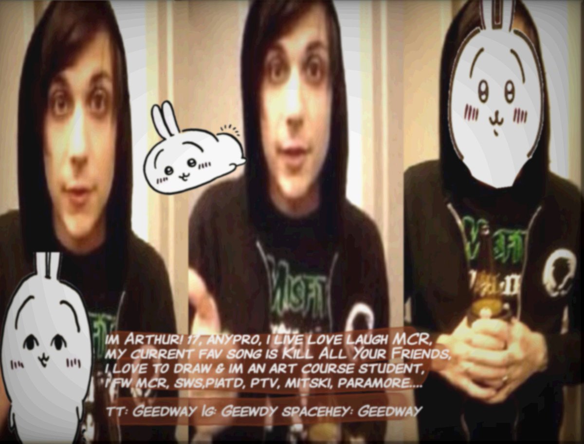 collisionkill's tweet image. ⠀
⠀⠀⠀⠀ ⠀☠︎︎⠀arthur⠀…
⠀⠀⠀⠀anypro⠀⏔⠀17 (08)
⠀⠀⠀an MCR freak⠀𝜗𓏲⠀isfp
⠀⠀⠀⠀⠀⠀⠀bmf?⠀ᵔᴗᵔ
♡ or ↺ to be #moots, comment plz!
⠀
#moothunt #mootstwt #mcrtwt #mychemicalromance #emotwt