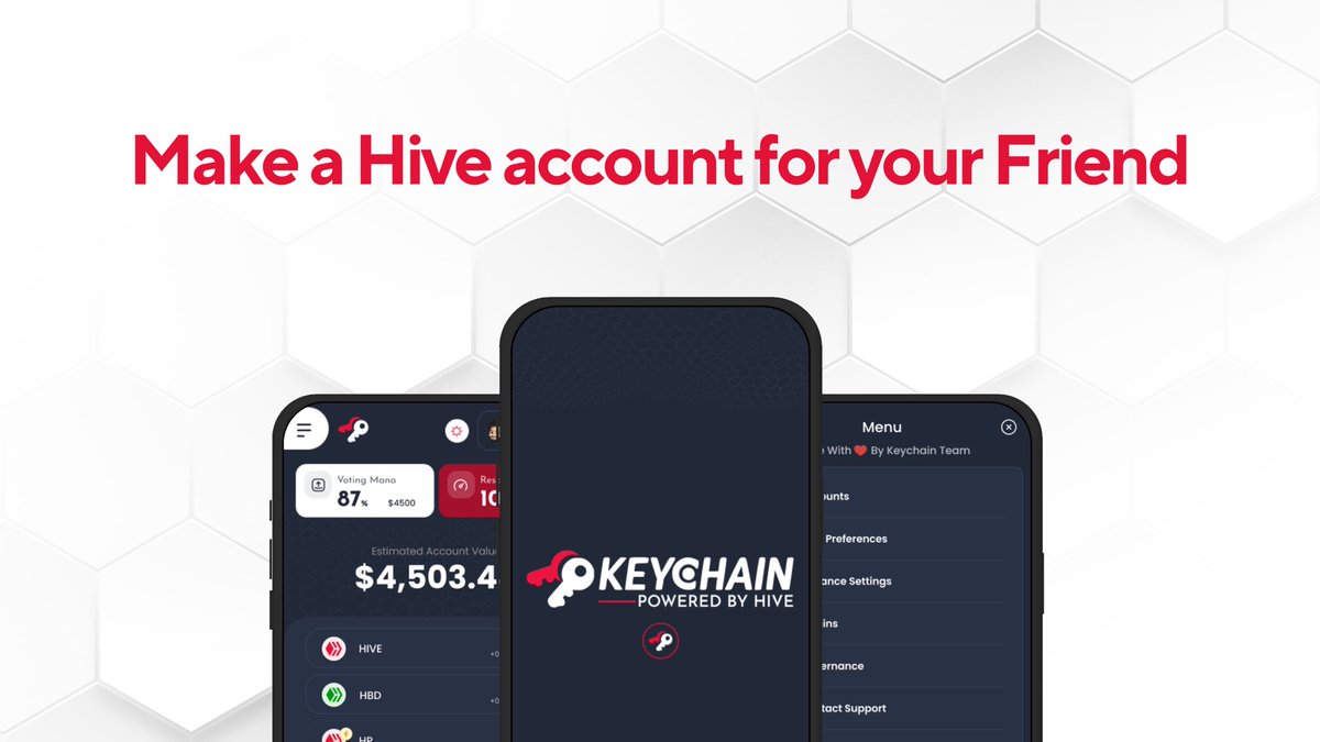 HiveKeychain's tweet image. Hive onboarding doesn’t have to be hard.
Our new tutorial shows how to create an account for a friend using Hive Keychain.
Start growing the Hive community today 🐝
➡️ peakd.com/hive/@keychain…