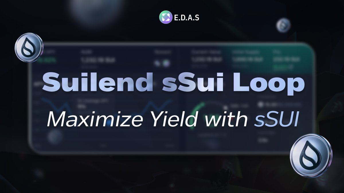ArmoredEnso's tweet image. Suilend sSUI Loop: Maximize Yield with sSUI

Looping with sSUI lets you earn staking rewards (2.19%) plus interest, offering:

• Reinvested rewards to grow returns on your initial deposit

• Better yields compared to holding (1-5%)

• A solid risk/reward profile with SUI
