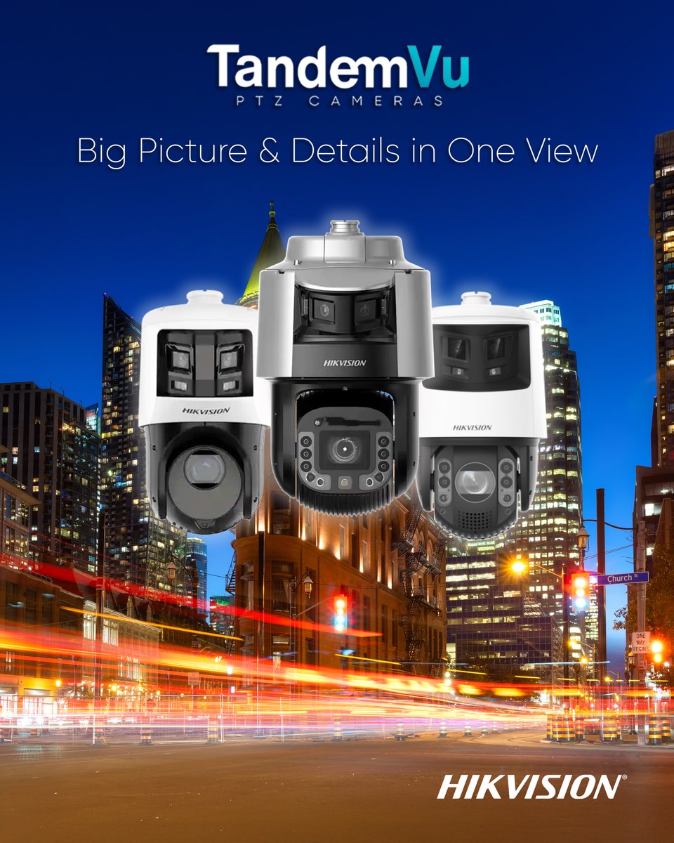See the big picture and the fine details with TandemVu PTZ

The TandemVu 25X and 32X Colorful &amp; IR Panoramic Cameras deliver wide-angle panoramic coverage and powerful PTZ tracking in a single, intelligent solution.  These cameras are perfect for high-traffic, high-risk