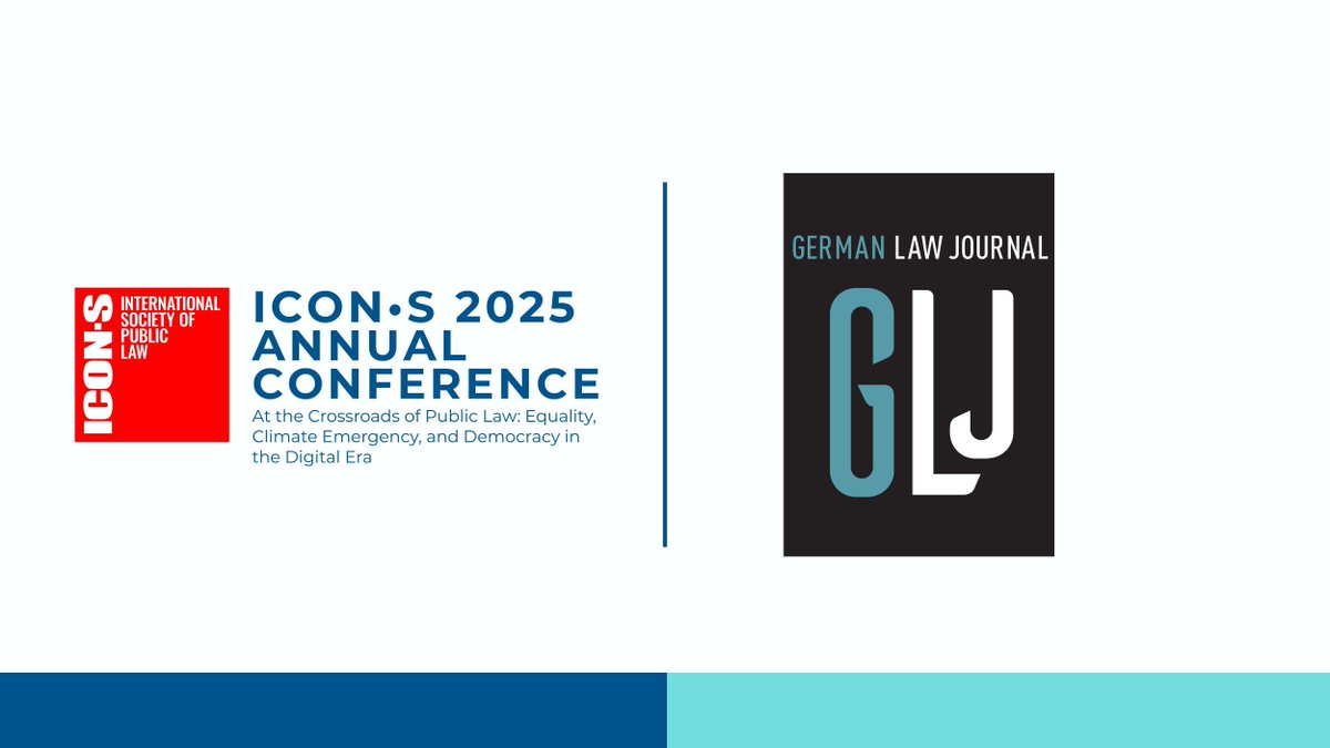 ICON__S's tweet image. 🙌 Thank you to the German Law Journal for supporting #iconsbrasília! A pioneer in open-access publishing since 1999, GLJ bridges borders with cutting-edge scholarship in comparative, European & international law. Explore more: cambridge.org/core/journals/…