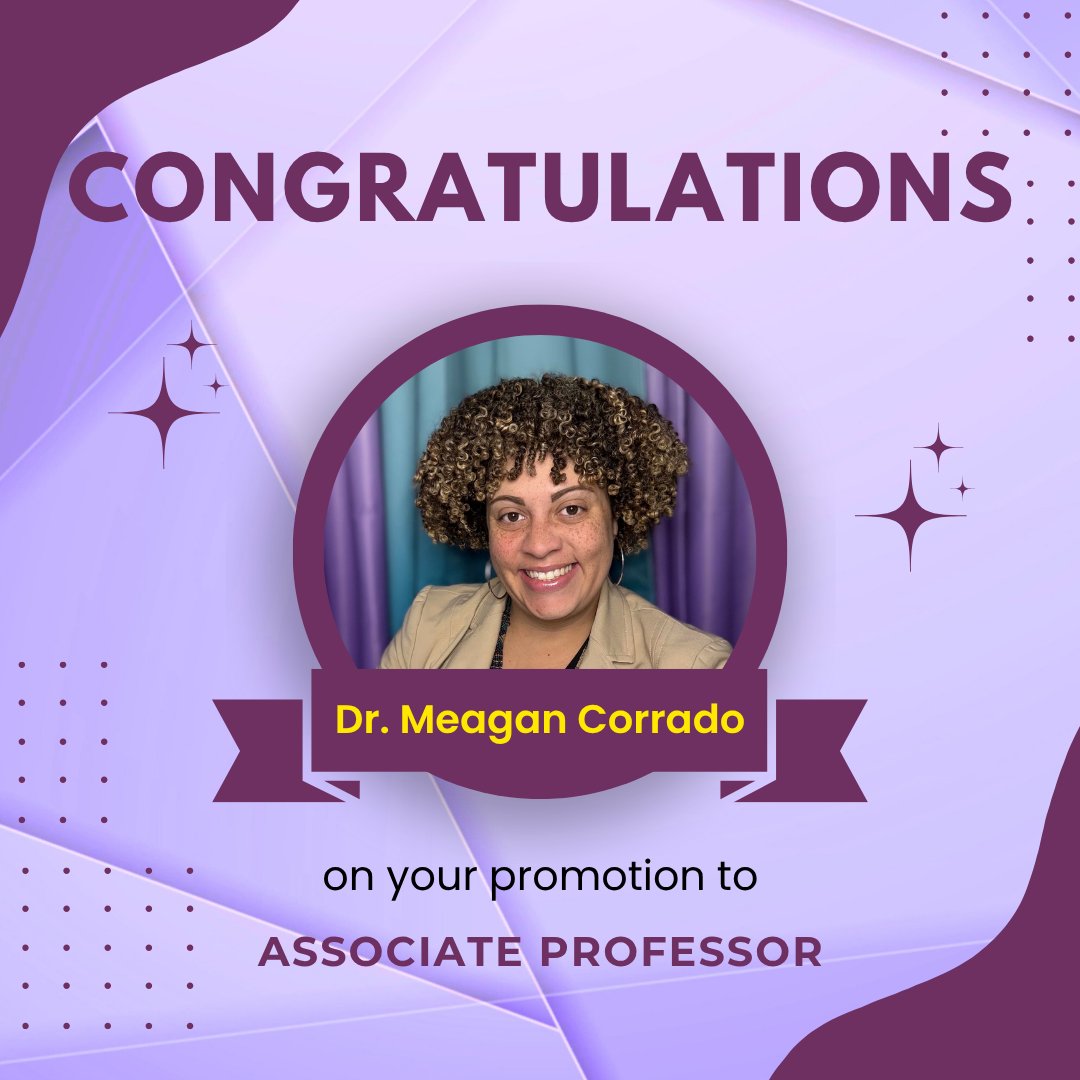 Congratulations to Dr. Meagan Corrado on her promotion to associate professor!