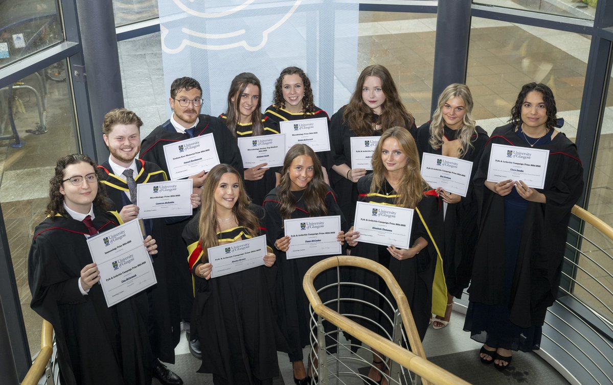 UofGSii's tweet image. 🎓 | Everyone at @UofGSii sends our warmest congratulations to our Class of 2025 on their recent graduation.
Our Microbiology, Immunology, and Infection Biology cohorts graduated at a ceremony on Friday, 4 July, and enjoyed a reception in the SGDB beforehand.
#UofGGrad2025