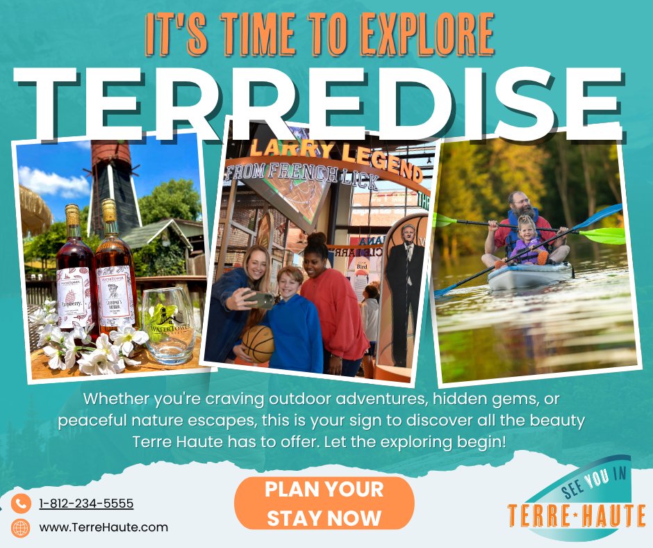 It’s time to explore #Terredise! 🌿🛍️☕

From coffee shops and parks to murals, markets, and more — there’s always something new to discover in Terre Haute!

✨ Visit our website at TerreHaute.com to plan your trip!

#SeeYouInTerreHaute #Terredise #I♡TerreHaute