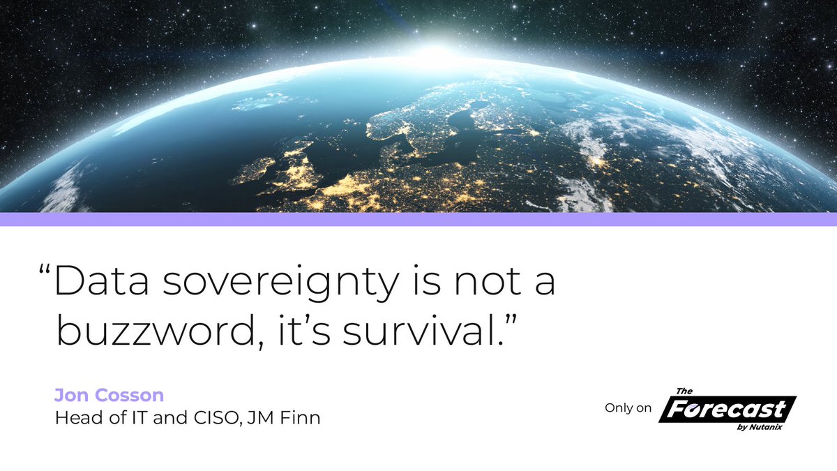 nutanix's tweet image. 📍Where your data lives now defines how your business scales.
As sovereignty standards rise across Europe, companies are rethinking infrastructure to meet local compliance & control needs.
Explore how data location is transforming IT: ntnx.com/4nx565H
#NutanixForecast