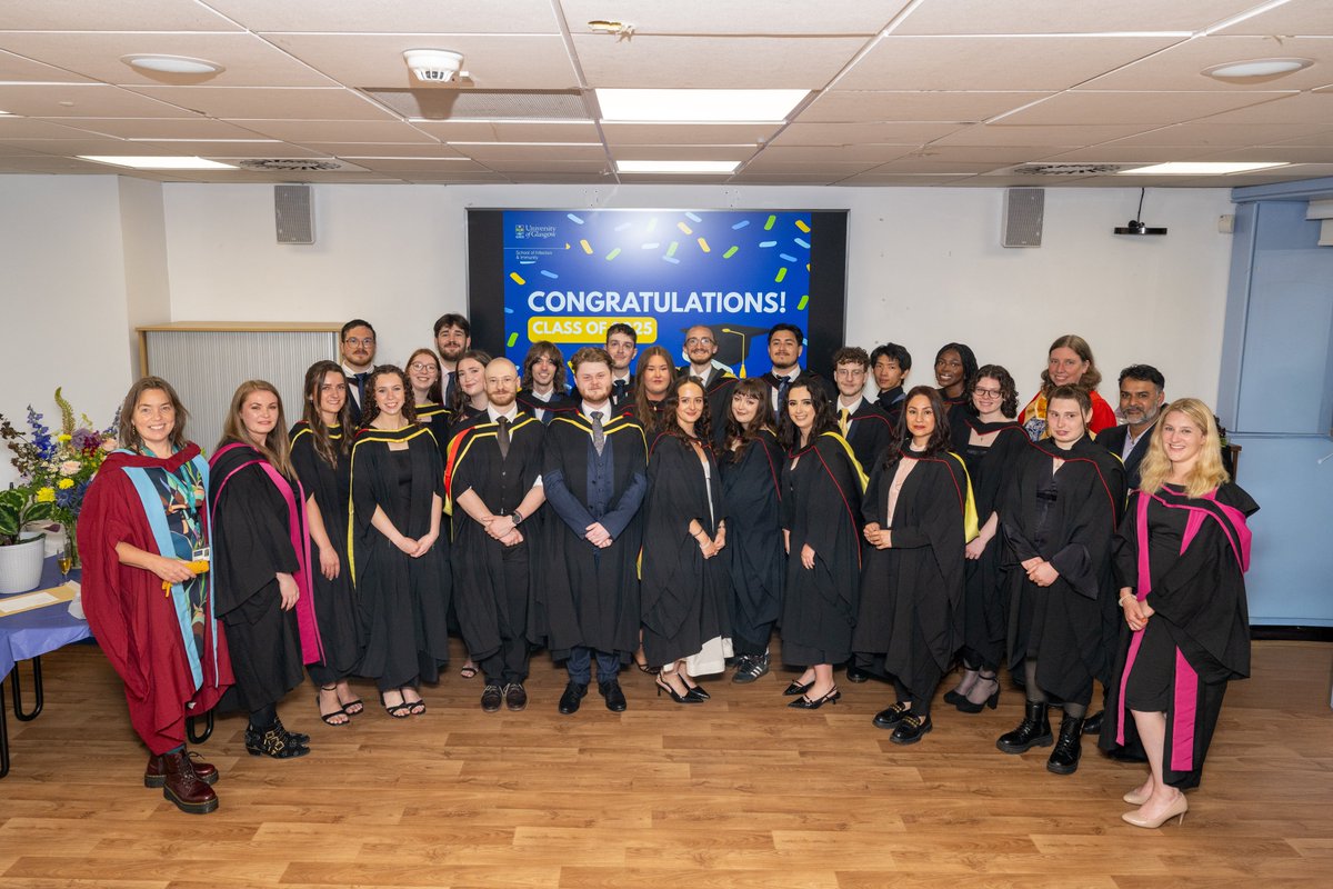 UofGSii's tweet image. 🎓 | Everyone at @UofGSii sends our warmest congratulations to our Class of 2025 on their recent graduation.
Our Microbiology, Immunology, and Infection Biology cohorts graduated at a ceremony on Friday, 4 July, and enjoyed a reception in the SGDB beforehand.
#UofGGrad2025