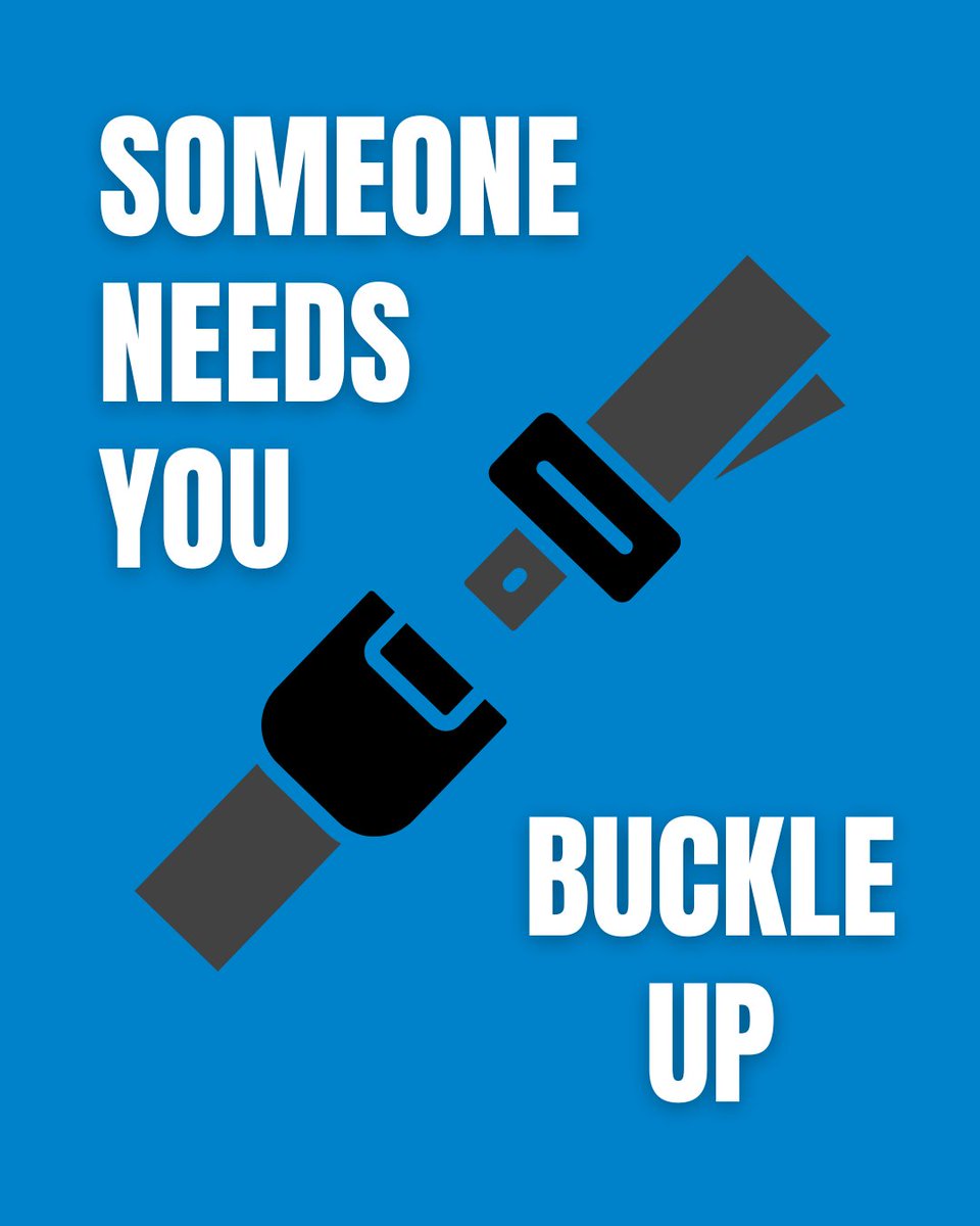 NHTSAgov's tweet image. Buckle up for:
✔️ Your family
✔️ Your friends
✔️ Your pets
Buckle Up. Every Trip. Every Time.