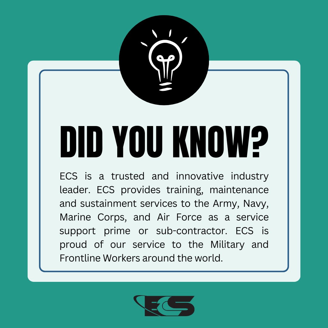 Did you know, ECS is a trusted and innovative industry leader? 

Learn more here: ecsorl.com/what-we-do/