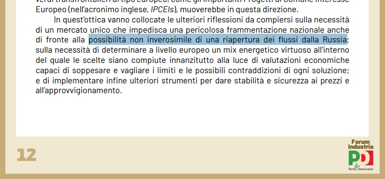 Dice il <a href="/pdnetwork/">Partito Democratico 🇮🇹 🇪🇺</a> che "non è inverosimile" una riapertura dei flussi di #gas dalla Russia. Invece la segretaria <a href="/ellyesse/">Elly Schlein</a> dice di non aver "letto niente di simile" nel documento del Forum Industria del PD 🤷‍♂️ youtube.com/watch?v=9kfvlA…