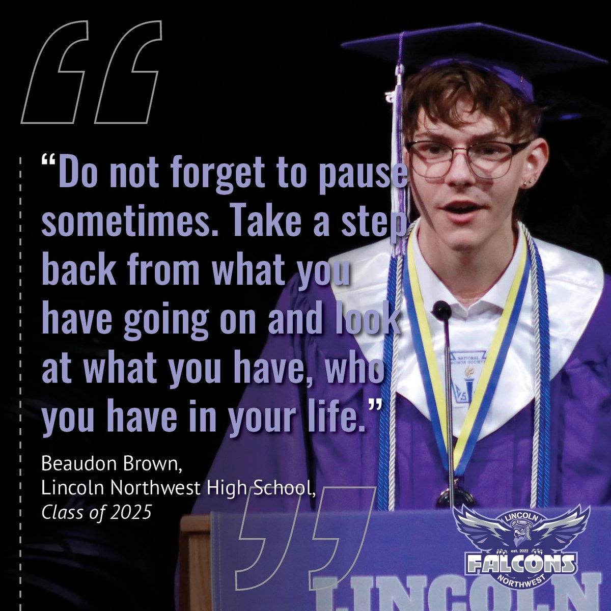 LPSorg's tweet image. Good morning and happy Monday! Thank you to 2025 @lincoln_nwhs graduate Beau for this week's #MondayMotivation, it's a fantastic reminder to take a moment to be present and practice gratitude. We love it! 💜 #LPSProud #LPSGrad2025 #LaunchAtLPS
Have a great week, LPS! 💫