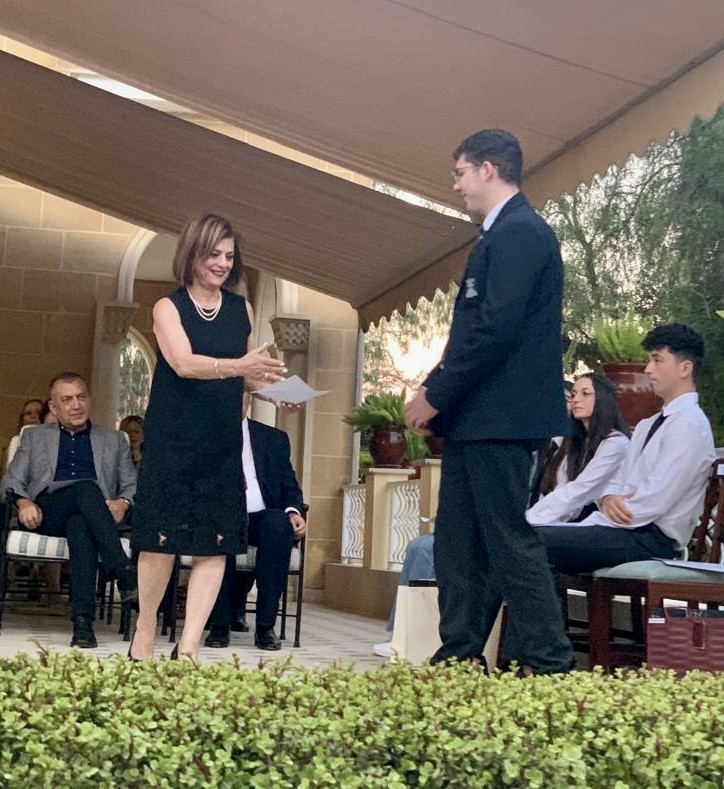 ⭐️Embassy of Greece essay award by our firm ⭐️

We are delighted to have sponsored the 2nd award at the annual essay competition of the Embassy of Greece in #Cyprus <a href="/GreeceinCyprus/">Embassy of Greece in Cyprus</a> <a href="/cymoec/">ΥΠΑΝ Κύπρου</a>
<a href="/CyMESYpress/">MESY press team</a>. Senior partner <a href="/elenichrysos/">eleni chrysostomides</a>
presented the award on behalf of our firm #CSR