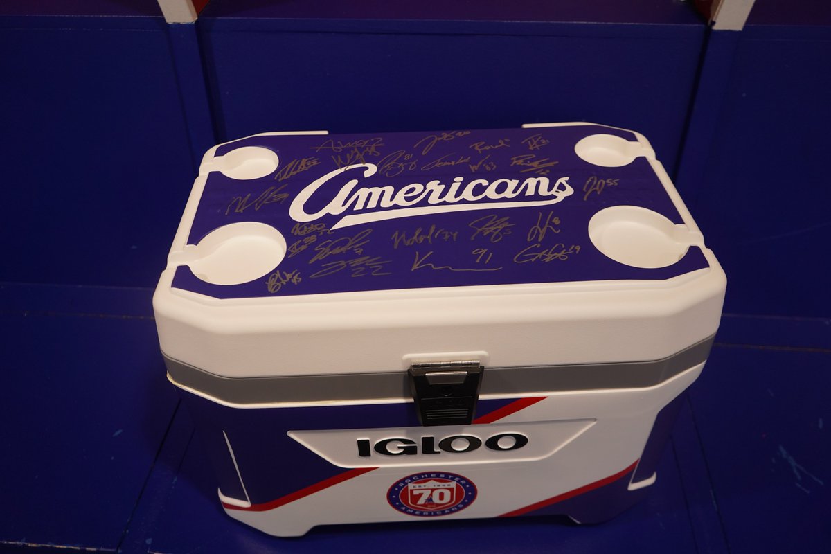 AmerksHockey's tweet image. 🚨 A team-signed 70th Anniversary cooler is included in this week's Summer Series Auction with @Win_with_DASH !
🎫 BID NOW | Amerks.com/Auction