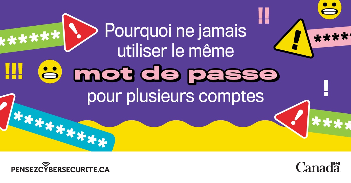 Vous voulez profiter pleinement de l’été?

#PensezCybersécurité dès maintenant pour vous aider à gagner du temps plus tard! Il suffit d’appliquer ces quelques mesures simples, comme de vous assurer que tous vos mots de passe sont uniques : pensezcybersecurite.gc.ca/fr/blogues/pou…