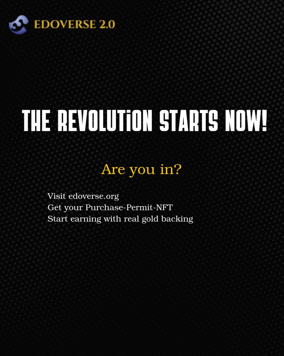 What if your phone could make you earn while you play games? 🤔

🎮 Mobile gaming that actually pays 
💰 NFTs backed by real gold 
🏯 Set in historic Japanese landscapes 
📱 Works on ANY device

Welcome to EDOVERSE 2.0 ! edoverse.org

#metaverse #metaversenft #GameFi