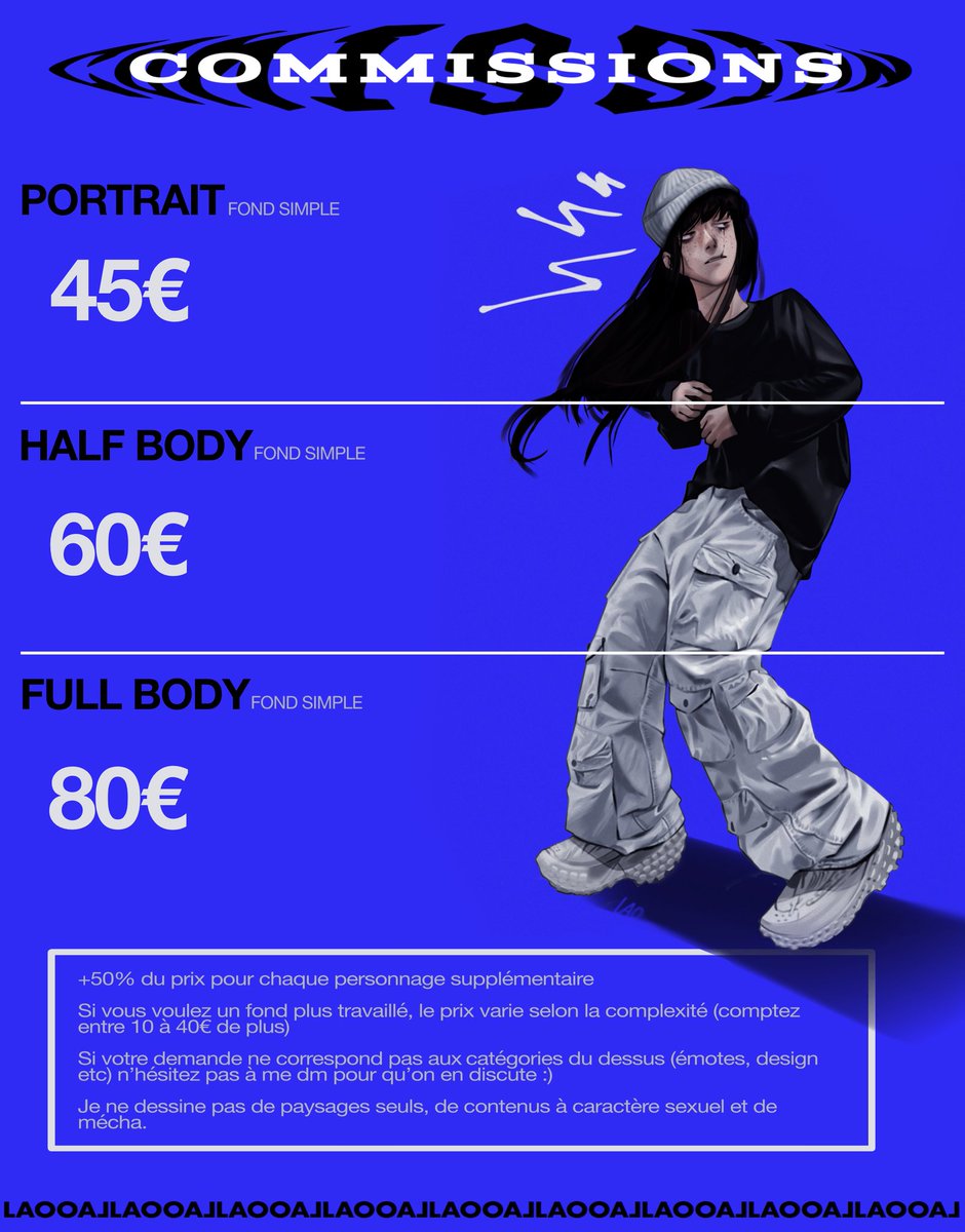Laopqsrt's tweet image. Yoo! Après une petite pause je reviens pour vous dire que je prend ENFIN officiellement les commissions 🙂↕️🙏 (merci à tout ceux qui ont attendu des siècles)