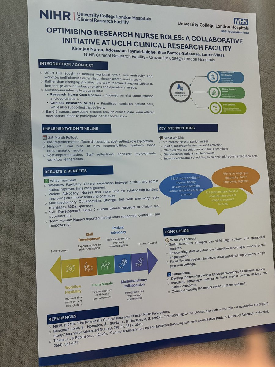 LinzyWolloff's tweet image. Some excellent posters @NIHRresearch #CRFBRC25 🖼️ with themes of workforce, undergraduate education and science communication 🧐 Ideas to take back to @LeicResearch #NIHRLeicesterBRC