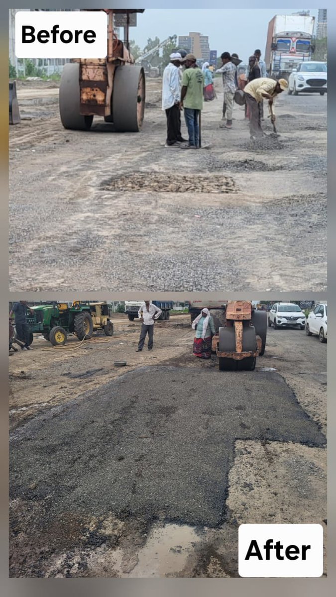 Rajkot Municipal Corporation (@smartcityrajkot) on Twitter photo Before / After
રાજકોટ મહાનગરપાલિકા દ્વારા વરસાદને કારણે ખરાબ થયેલ શહેરના રોડ - રસ્તાઓનું રીપેરીંગ કામ...
#RoadRepairing #RoadResurfacing #GujaratRain #Monsoon2025
<a href="/CMOGuj/">CMO Gujarat</a>
<a href="/MoHUA_India/">Ministry of Housing and Urban Affairs</a>
<a href="/InfoGujarat/">Gujarat Information</a>
<a href="/inforajkotgog/">Info Rajkot GoG</a> Before / After
રાજકોટ મહાનગરપાલિકા દ્વારા વરસાદને કારણે ખરાબ થયેલ શહેરના રોડ - રસ્તાઓનું રીપેરીંગ કામ...
#RoadRepairing #RoadResurfacing #GujaratRain #Monsoon2025
<a href="/CMOGuj/">CMO Gujarat</a>
<a href="/MoHUA_India/">Ministry of Housing and Urban Affairs</a>
<a href="/InfoGujarat/">Gujarat Information</a>
<a href="/inforajkotgog/">Info Rajkot GoG</a>