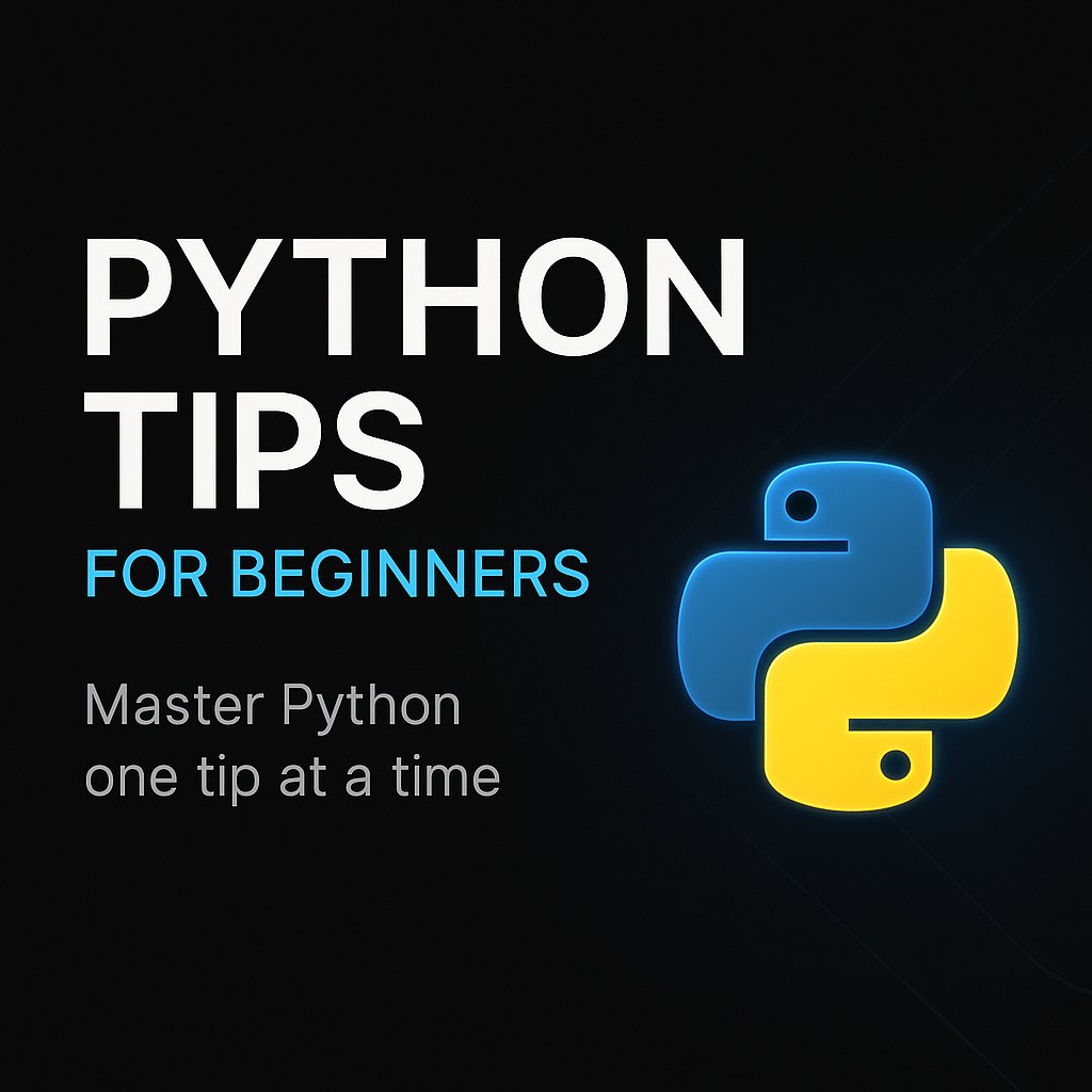 n_p_haris's tweet image. 👩💻 Python Tips for Beginners 🐍
Master Python, one line at a time!
✨ Use clear variable names
✨ Start with mini projects
✨ Comment smart, not too much
✨ Try list comprehensions
✨ Avoid hardcoding — code smart!
#PythonTips #LearnToCode #PythonBeginners #CodingJourney