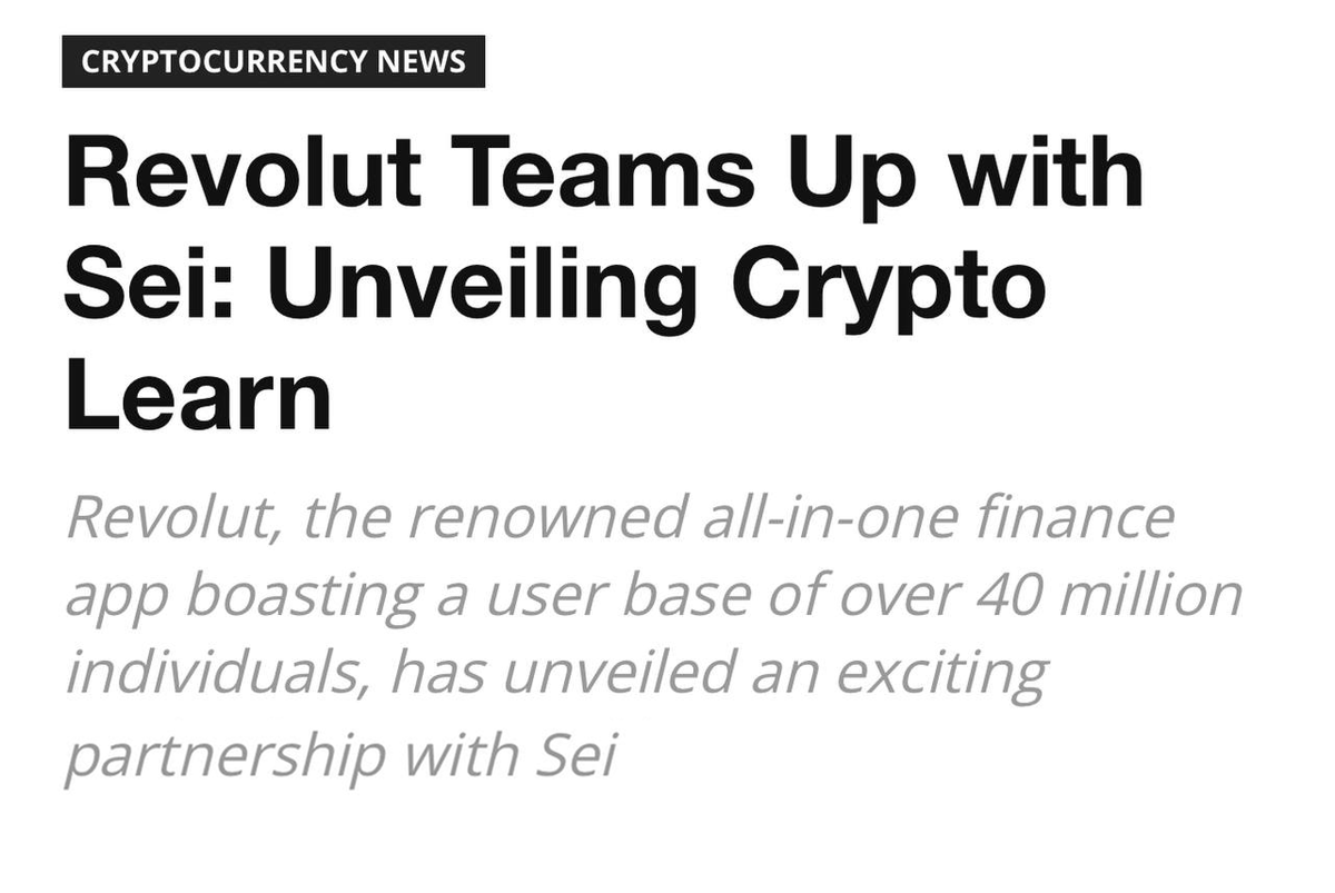 Since mainnet launch in 2023, Sei has integrated with leading global  FinTech platforms such as Revolut, which handles over $1.3T in annual  volume across 50M customers. Deep global relationships drive adoption at