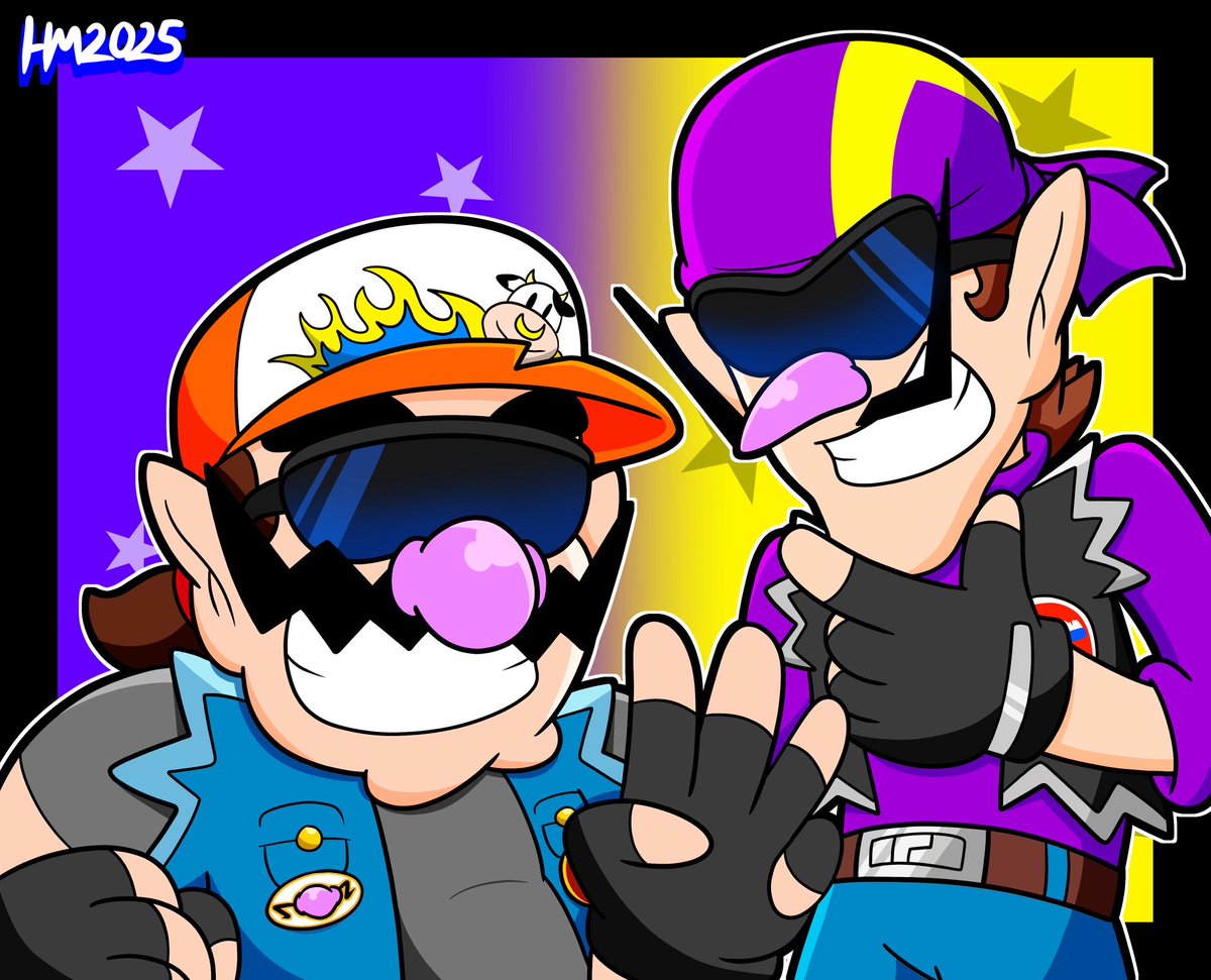 Wicked Bikers!~ 💛💜

#wario #waluigi #fanart
