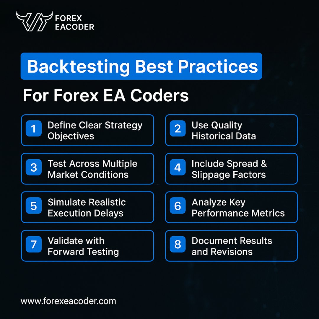 forexeacoder's tweet image. ๐ Backtesting Best Practices for Forex EA Coders!
Optimize smarter, test deeper, trade better.
Build your edge with real data & precision.
#ForexEA #AlgoTrading #Backtesting #ForexCoders #TradingTech