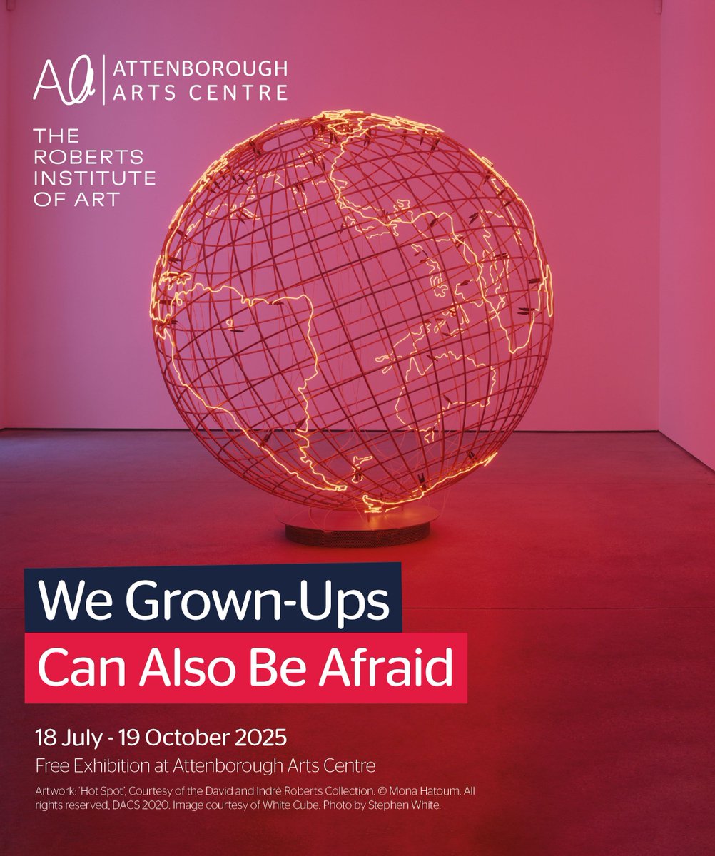 AttenboroughAC's tweet image. Andrew Fletcher, Attenborough Arts Centre Director was on the Radio on Sunday, sharing the latest about our upcoming exhibition, &apos;We Grown-Ups Can Also Be Afraid&apos;, launching THIS Thursday!

Catch the interview at 1 hour 16 minutes in 😊

🔗 buff.ly/qYJmMF3