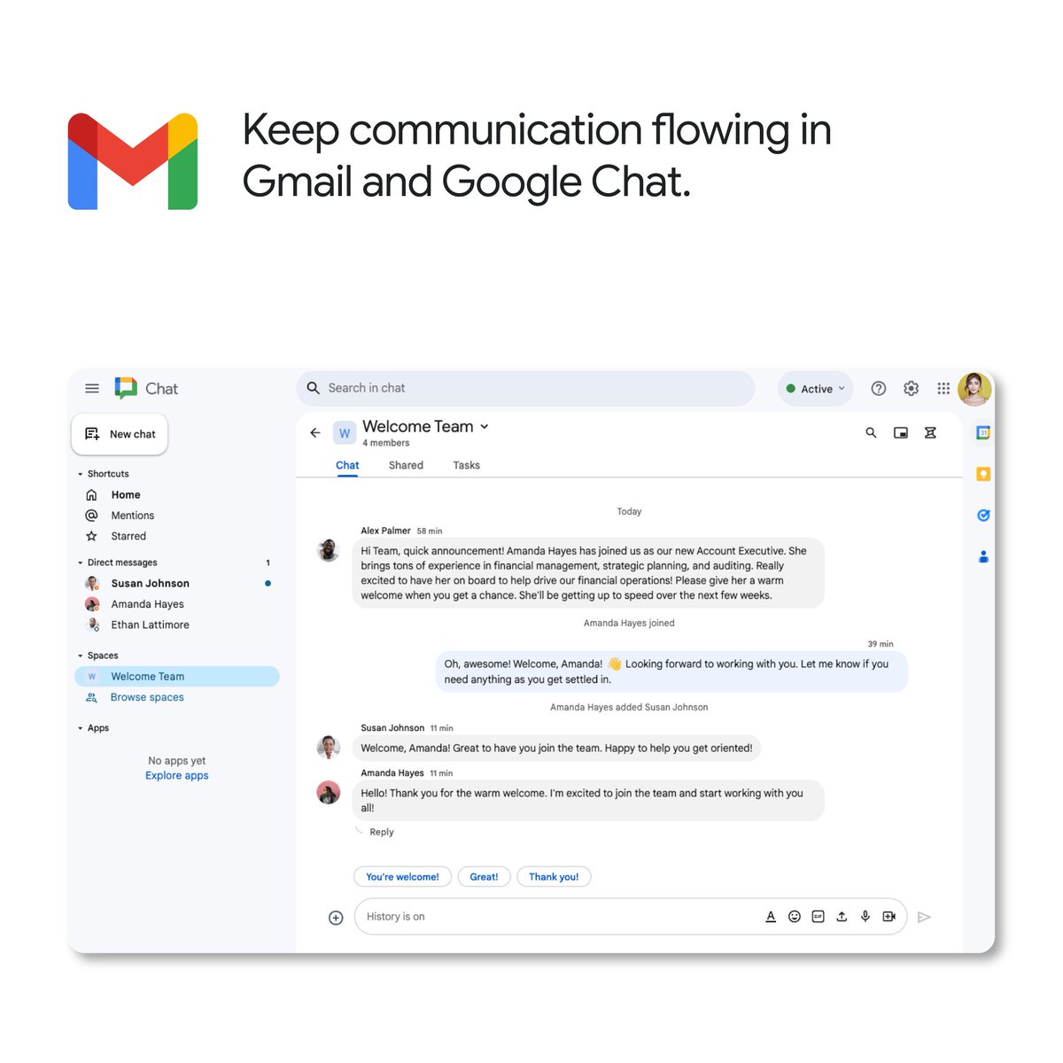 GoogleWorkspace's tweet image. Welcome your newest team members with a perfectly organized Workspace. Give them access to everything they need, all in one place. → goo.gle/4epOgl6