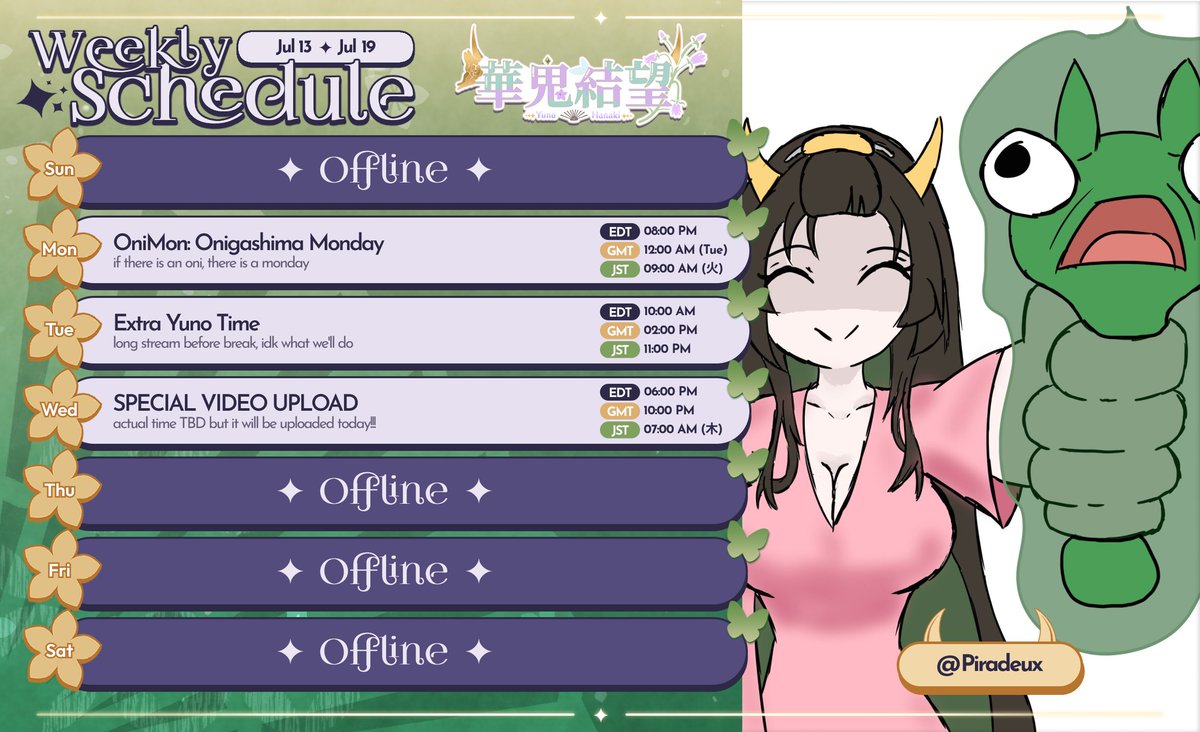 yunohanaki's tweet image. Ohanaki!! Forgot to post this yesterday my apologies I've been in the work mines...
Two streams and an upload before I take my break!! One stream will even be extra long so you can fuel up on yunonium before I glue my face to bustafellows 2...