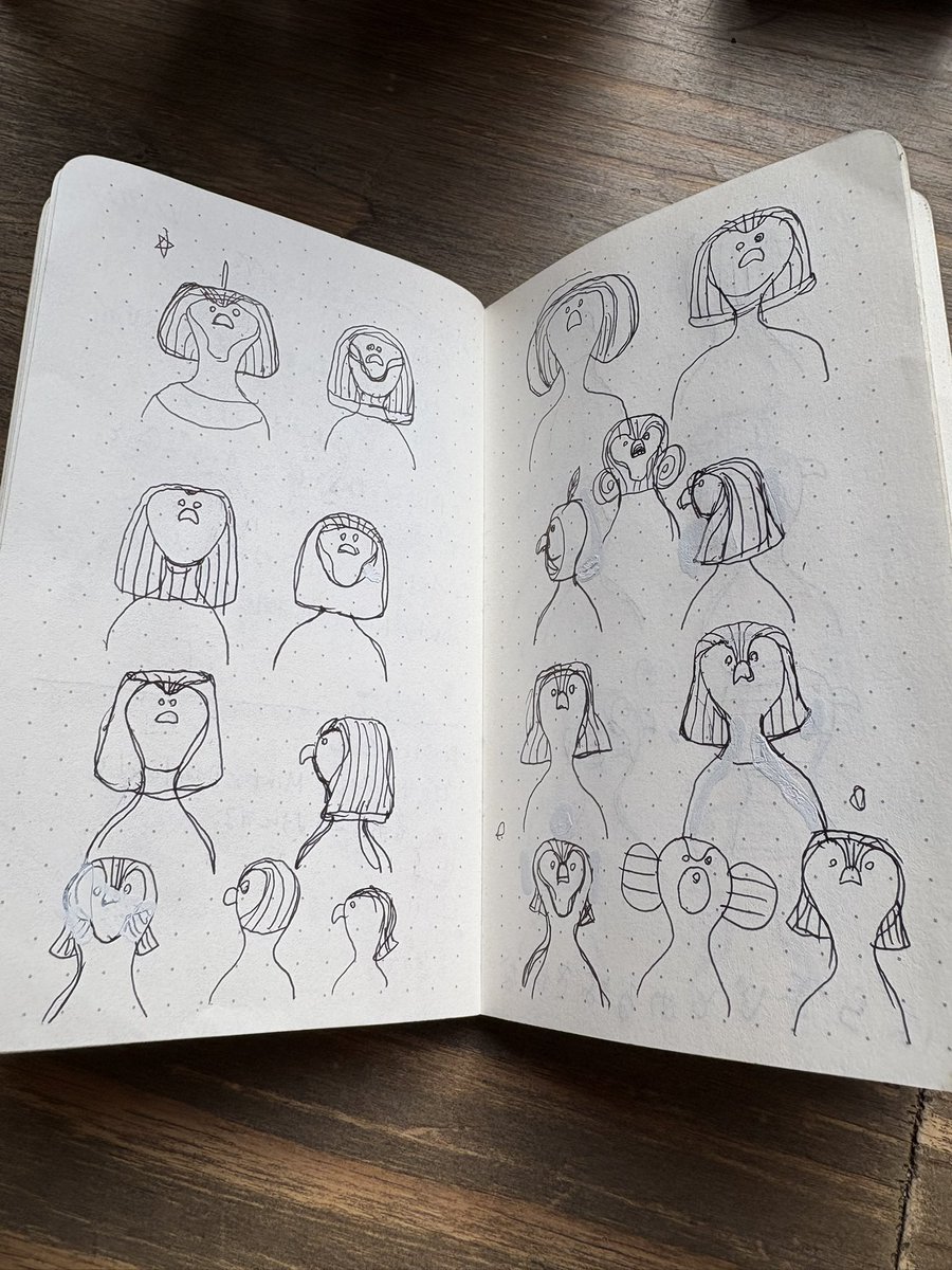 [BTS] Behind the Scenes of Techno Soul Production, continued.

This time it’s rough sketches of Falcon’s head design 🦅

I’m testing the balance with other characters and finding the right measure between concrete and abstract elements.

You’ll notice some drawings with different