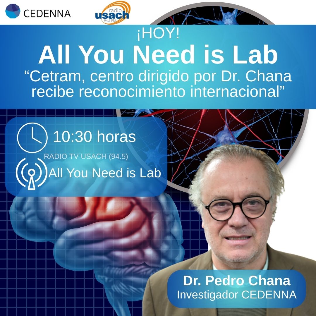🎙️Hoy a las 10:30 hrs en "All You Need is Love" de Radio USACH, el Dr. Pedro Chaná, investigador CEDENNA, hablará sobre el reconocimiento internacional a CETRAM, centro que dirige.  👇
🔗diariousach.cl/podcasts/all-y…