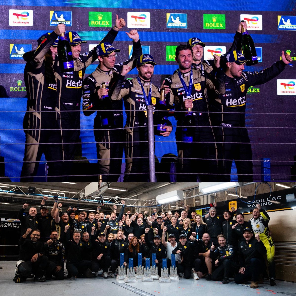 Congratulations to #12 Cadillac Hertz Team JOTA V-Series team on clinching the Hyperpole and Hypercar win for the FIA World Endurance Championship race at Rolex 6 Hours of São Paulo. And the #38 Cadillac team finished p2 for a 1-2 Cadillac finish. Thanks to #12 drivers: Alex