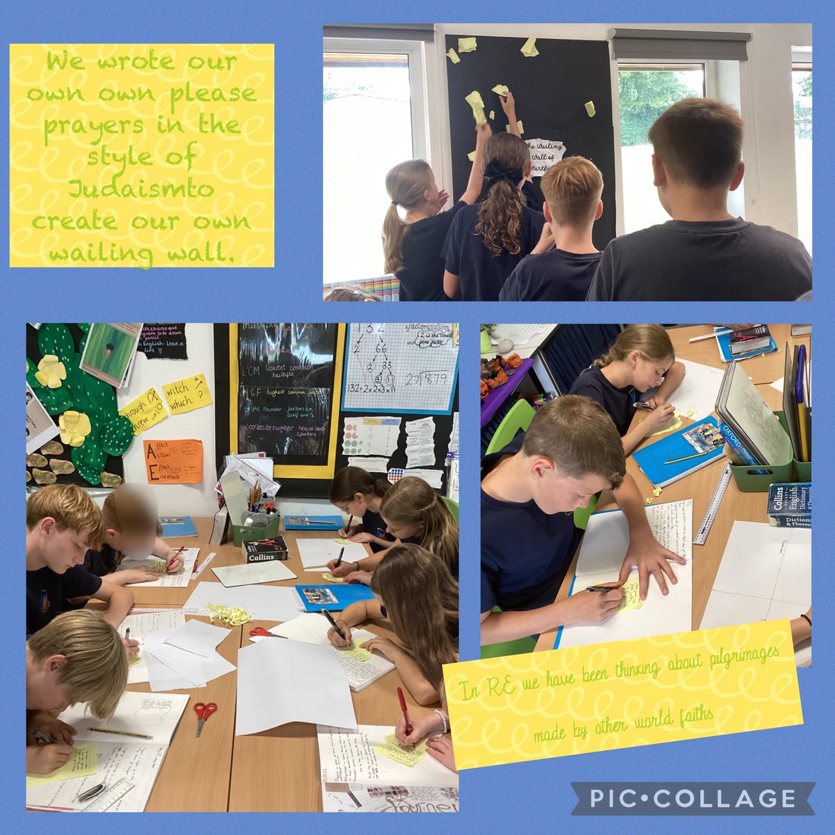davenhamcofe's tweet image. Our pilgrimages unit has lead us to explore other world faiths this week. We imagined we were Jewish pilgrims at the Wailing Wall. #davenhamre