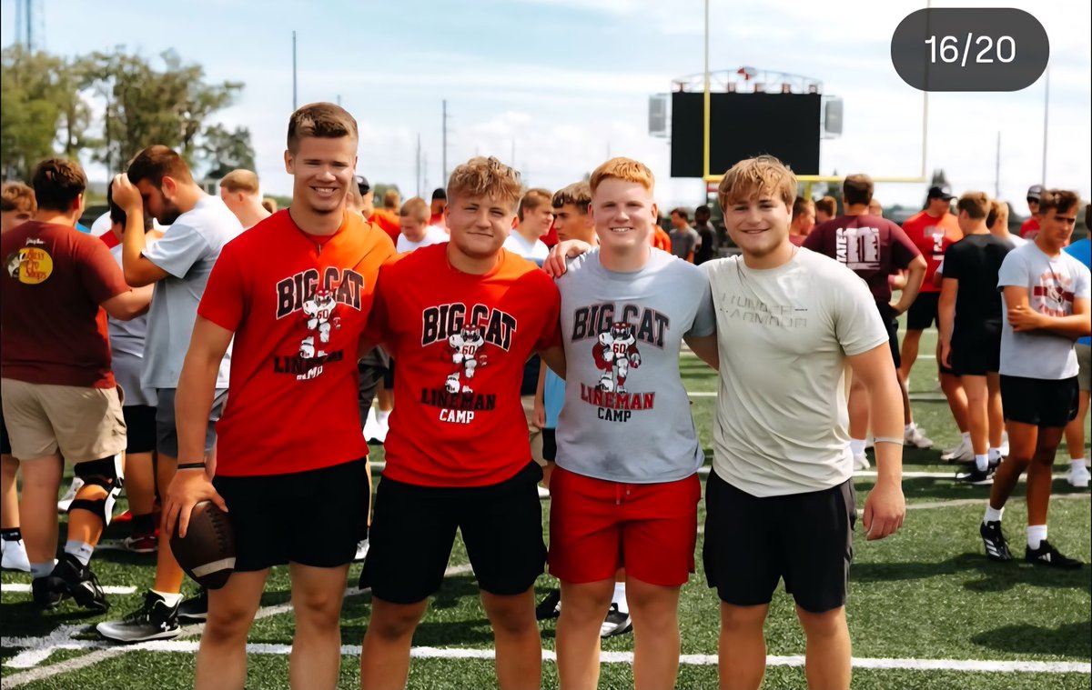 JadenUbben's tweet image. A great day at our Big Cat Lineman Camp. Thanks to all the NFL and college guys that gave their time to work with us and make us better. Iron sharpens iron.