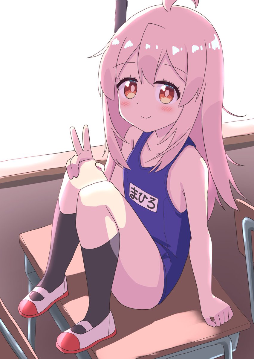 #おにまい 
#おにまいお絵かき
スク水まひろちゃんを描いた 