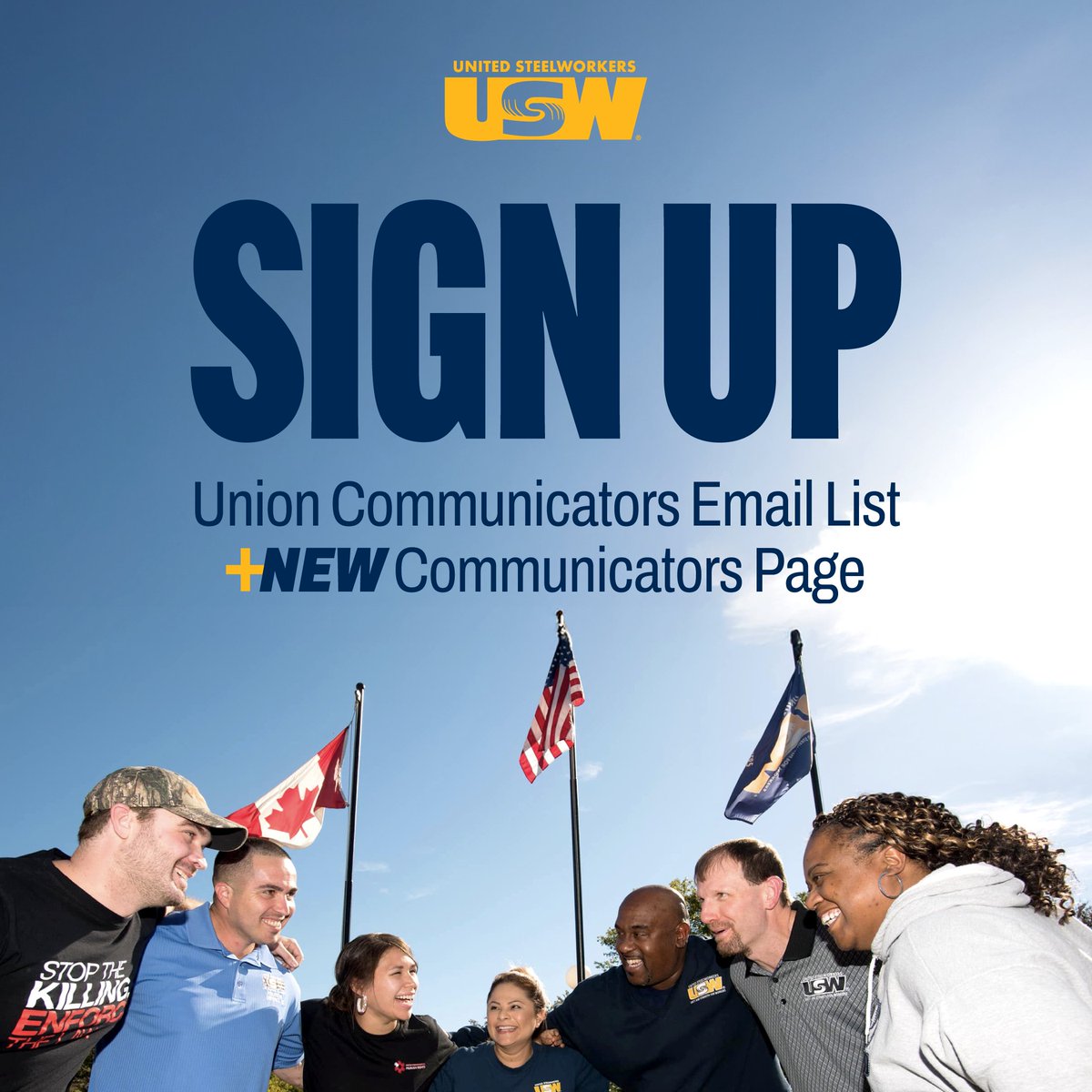 steelworkers's tweet image. 📣 Calling union communicators! We have two tools to make your job easier:
👉 Bi-Weekly email roundup with the latest content and resources to share: usw.to/5ep
👉 Landing page with guides for email, websites, texting, social media and more:usw.to/5eq