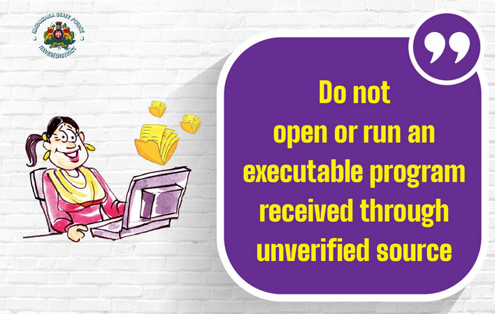 sphaveri's tweet image. Unknown file? Don’t open it! 🛑
#HaveriPolice #Unverified #File