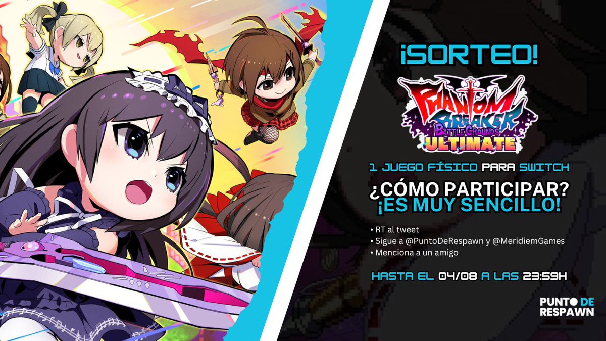 🔴🟢🔵 #SORTEO

🔍 ¡Gana una edición física de #PBBGU para #NintendoSwitch!

❓ ¿Cómo participar? ¡Es muy sencillo! 👇

🔁 RT al tweet
▶ Sigue a <a href="/PuntoDeRespawn/">Punto De Respawn</a> y <a href="/MeridiemGames/">Meridiem</a>
💬 Menciona a un amigo

⚠ Solo para España (península)

📅 Hasta el 04/08 a las 23:59h