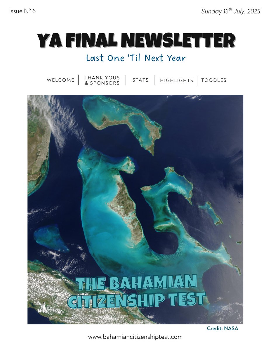 BahamianCtzn's tweet image. Y’all get your final newsletter of the semester?