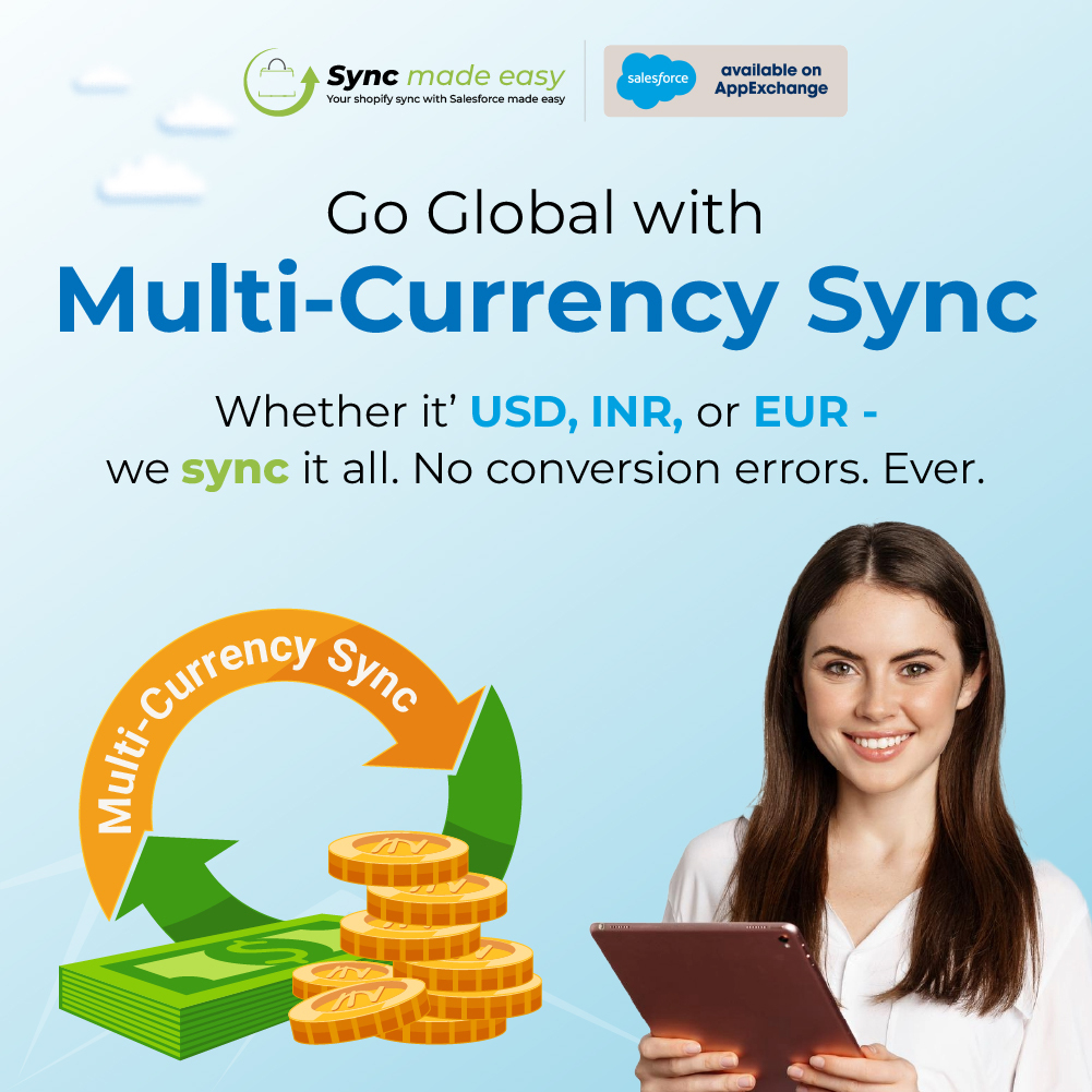 Sync Made Easy (@syncmadeeasy) on Twitter photo One Sync and multiple currencies!
From dollars to rupees to euros, sync effortlessly without missing a beat because Docs Made Easy handles it all, seamlessly.
<a href="/salesforce/">Salesforce</a> <a href="/appexchange/">Salesforce AppExchange</a> @shopify
#MultiCurrencySync #SyncMadeEasy
#shopifyintegration #salesforceintegration One Sync and multiple currencies!
From dollars to rupees to euros, sync effortlessly without missing a beat because Docs Made Easy handles it all, seamlessly.
<a href="/salesforce/">Salesforce</a> <a href="/appexchange/">Salesforce AppExchange</a> @shopify
#MultiCurrencySync #SyncMadeEasy
#shopifyintegration #salesforceintegration