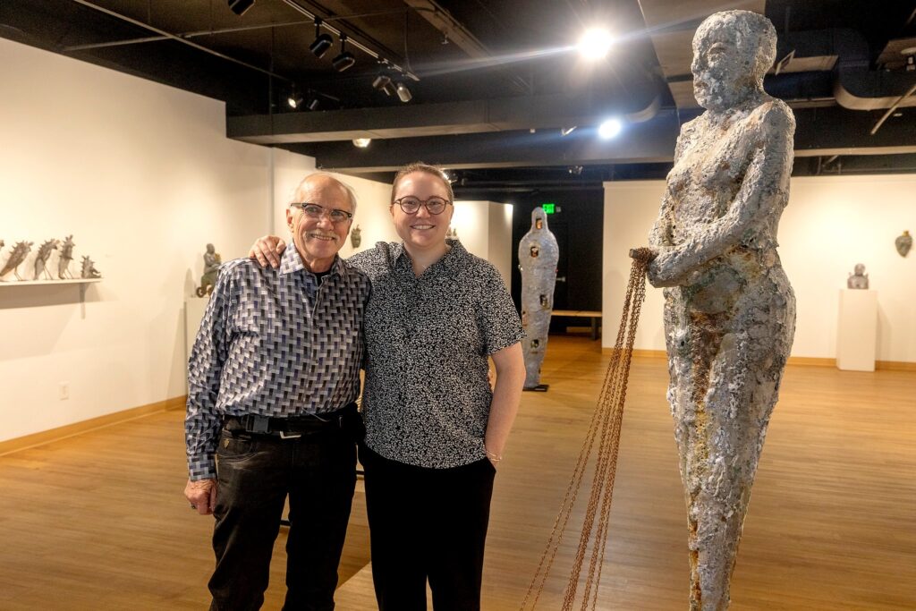 "Chatterley²: Intuitive Play," an exhibition at <a href="/scenemetrospace/">(scene) metrospace</a> on display through July 27th, features new work by father-daughter duo Mark and Teagen Chatterley, both <a href="/michiganstateu/">MSU</a> alums. Blending traditional and contemporary techniques, their sculptures reflect a shared