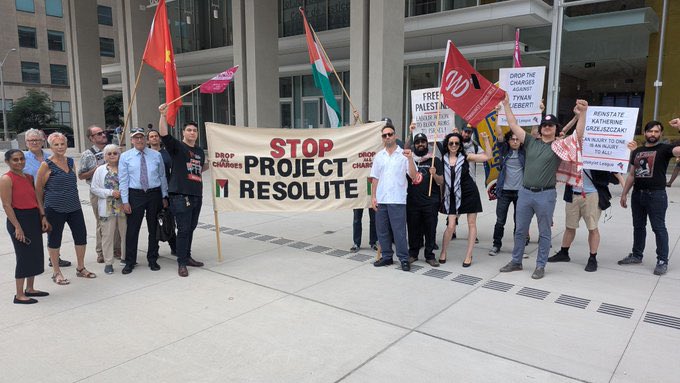 Solidarity to our comrades in Toronto, Canada from the Communist Workers Circle facing draconian state oppression due to their support and activism in support of Palestine.

Palestine activists are facing over 100 charges across the greater Toronto Area for standing against