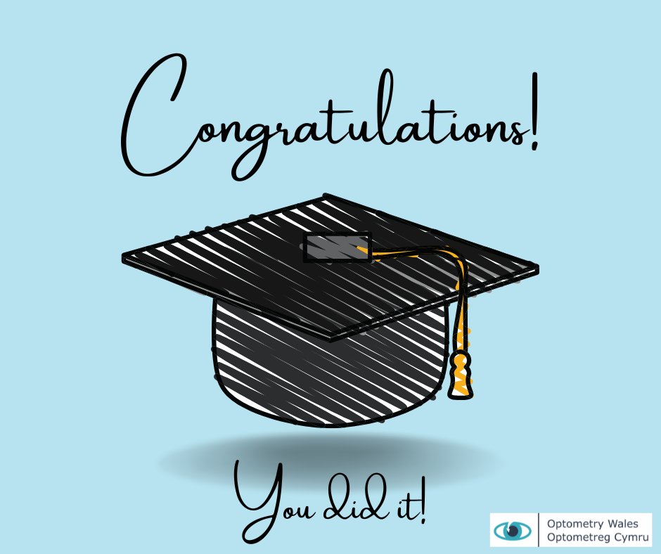 OptometryWales's tweet image. Congratulations to all Optometry students graduating today!🎓
We wish you every success in the next chapter of your journey.
Wales has so much to offer, we hope you’ll consider starting your career right here and becoming part of the future of eye care in Wales! 👁️
#CardiffGrad