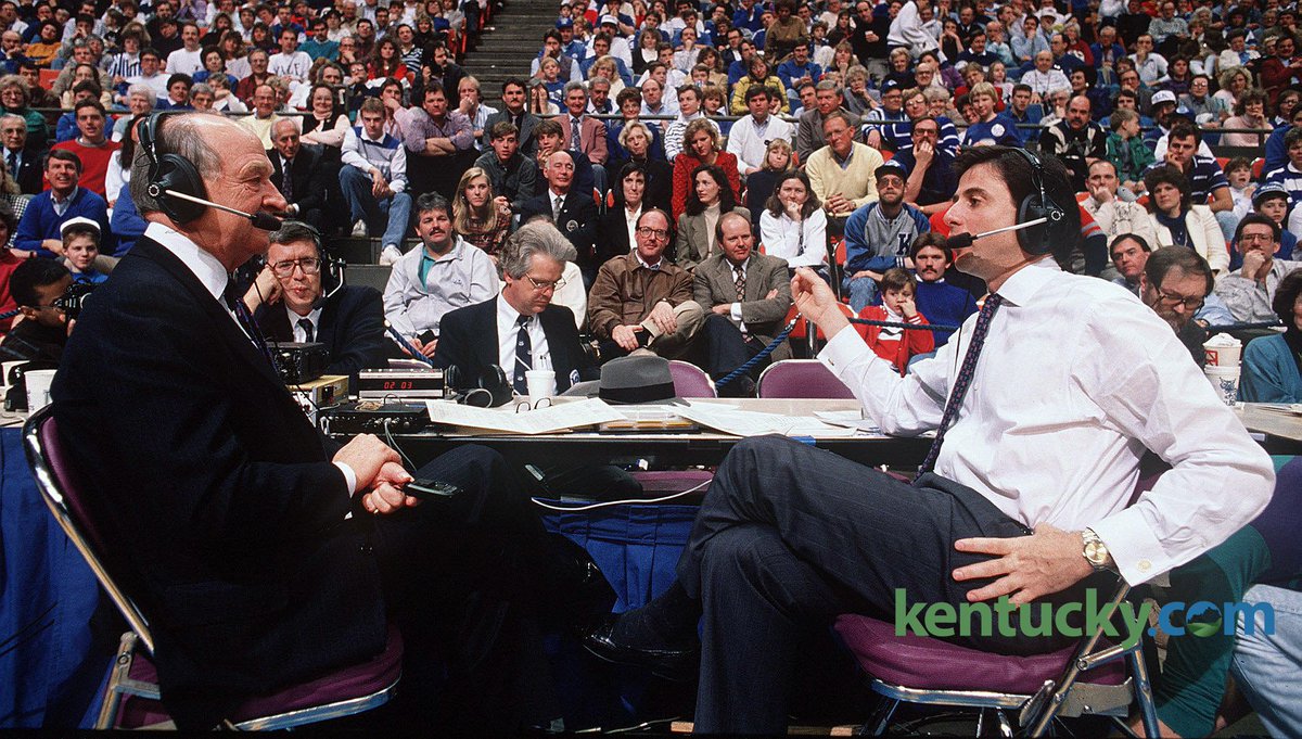 catsclassics's tweet image. Rick Pitino draws over 11,000 fans for his postgame interview with Cawood Ledford following a 98-79 win over Ole Miss on Jan. 27, 1990.