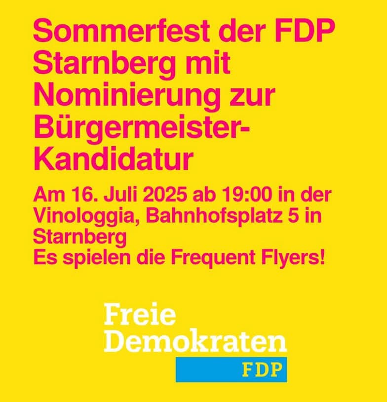 Am Mittwoch ist es soweit,wir freuen uns auf euch!

Und wir freuen uns, den neuen Landesvorsitzenden der FDP Bayern, Dr. Michael Ruoff begrüßen zu können.